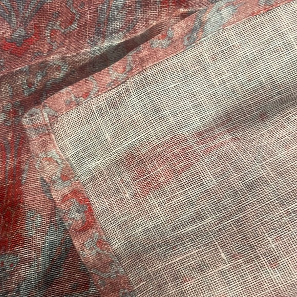 NICOLETTE MAYER LINEN RED BYZANTINE NAPKINS (4) - Picture 5 of 5